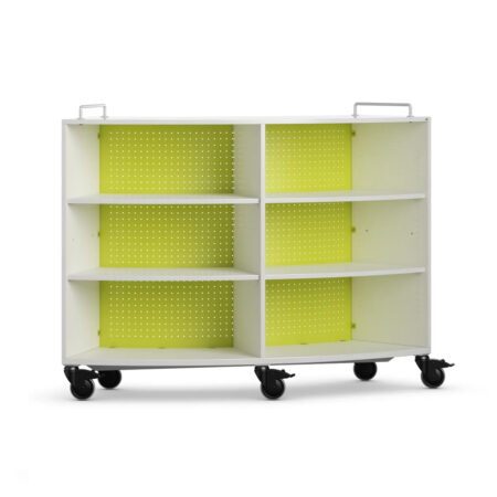 Rayonnage mobile Shift, meuble de rangement dynamique sur roulettes