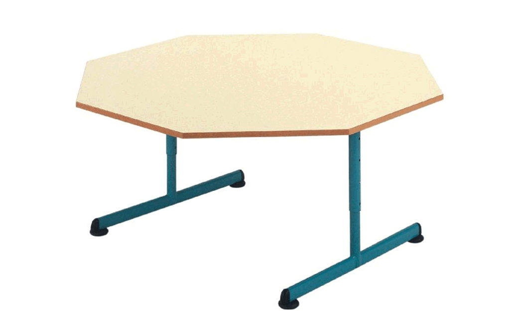 Table maternelle octogonale et réglable